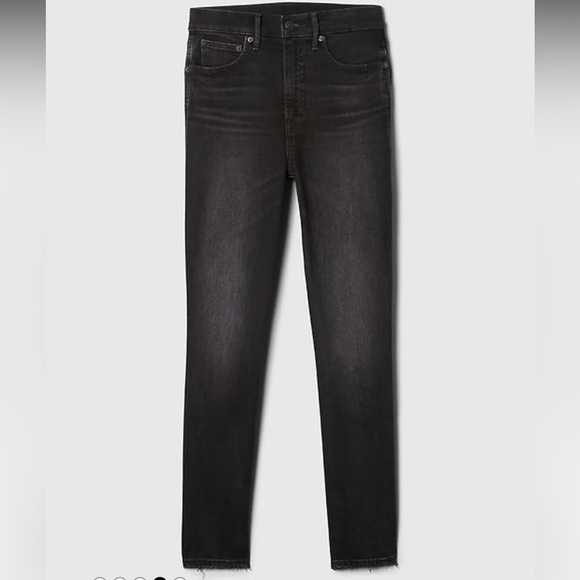 GAP VINTAGE SLIM mid rise26 black Black Skinny Jeans ankle cropped NWOT - Picture 5 of 7